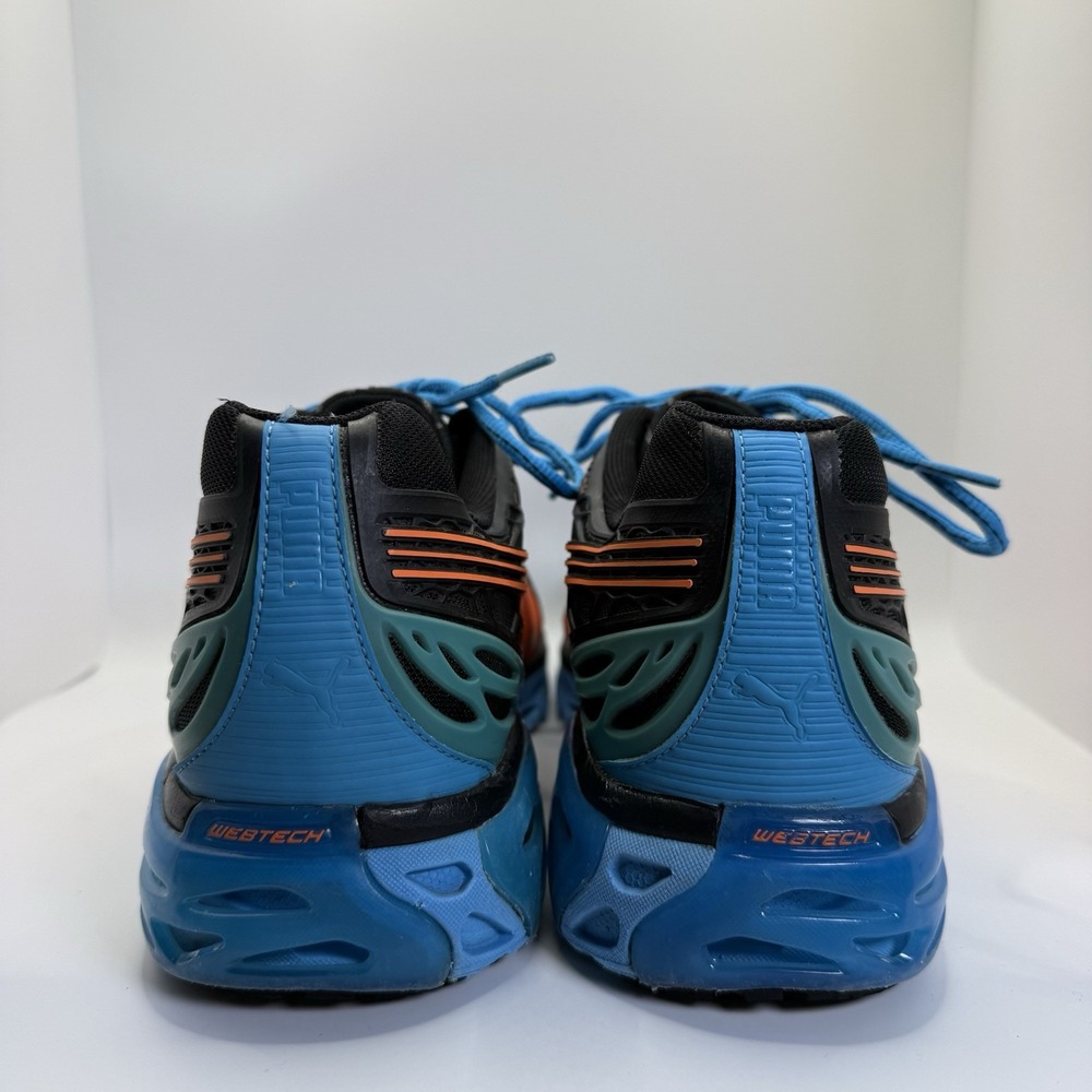 Puma Bioweb Elite Orhtolite Men's 11 Black‎ Blue Orange Running Shoes 186437-07 - Picture 8 of 11